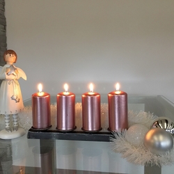 Geschmiedeter Adventskerzenhalter fr die Vorweihnachtszeit - Kerzenhalter mit Ngeln zur Befestigung von Kerzen