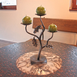 Forged candleholder OAK BRANCH will bring a breath of forest to the interior  a design candleholder
