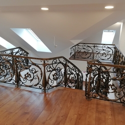 High quality forged railing, crafted in UKOVMI for afamily villa near Martin  interior railing for astaircase and agallery