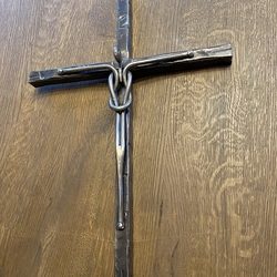 Forged wall cross  a symbol of Christianity