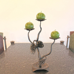 Exceptional candleholder PINE  exceptional, forged candleholder