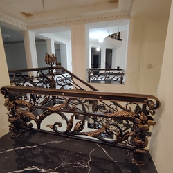 Luxury rustic railing in the Czech Republic  forged railing