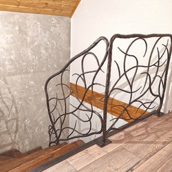 Forged luxury interior railing with natural theme  artistic railings