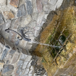 A well near the church in ubica with forged accessories
