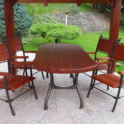 Wrought iron table and chairs