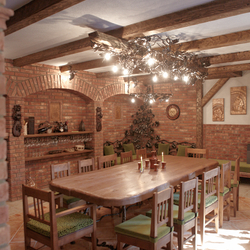 Exclusive lighting and furniture designed for the wine cellar at the UKOVMI blacksmithing art studio