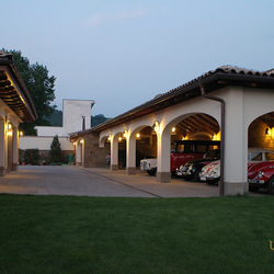 Wrought iron lighting in luxurious parking garages