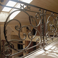 A hand forged railing A hand forged railing