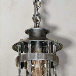 Kované závěsné svítidlo - HISTORIK - luxusní svítidlo do altánku, na terasu - historické osvětlení hradů a zámků