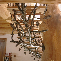 Handgeschmiede Treppenanlage 'Baum' - im Detailanblick