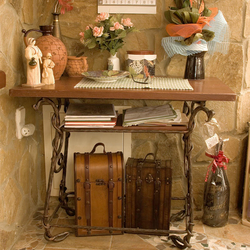 Luxusní ručně kovaný stolek s přírodním motivem - Kořeny - rustikální nábytek