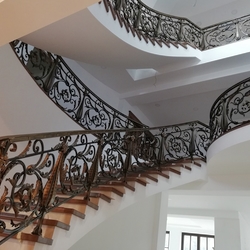 Remarkable forged railing in the interior of avilla near Martin, Slovakia