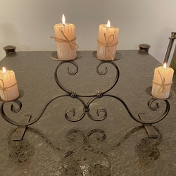 Advent forged candleholder to create a Christmas atmosphere