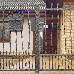 A modern wrought iron gate 'CRAZY' - A hand forged gate