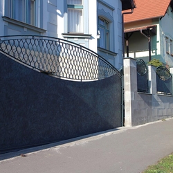 Massiver, schmiedeeiserner Zaun – ein exklusives Tor und Zaun Massiver, schmiedeeiserner Zaun – ein exklusives Tor und Zaun