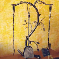 Fireplace tools - natural motif Fireplace tools - natural motif