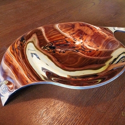 A steel fruit bowl