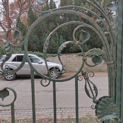 Detail of aforged rustic gate