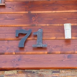 Wrought iron numbers