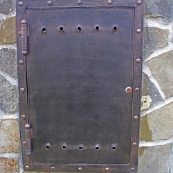 Portillon en fer forg pour l'armoire de compteur a gaz