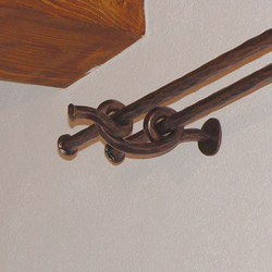 A wrought iron curtain rod - wrought iron furniture