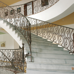 Spiral wrought iron stair railing Spiral wrought iron stair railing