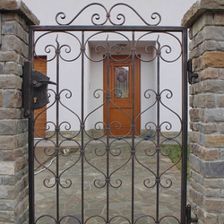 A wrought iron gate - A simple gate design