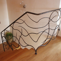 Hand wrought iron interior staircase railing - interior railings Hand wrought iron interior staircase railing - interior railings