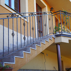 Garde-corps d'extrieur en fer forg  escalier sur la terrasse