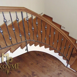 An interior railing - a log An interior railing - a log