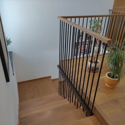 Forged staircase railings crafted for a family house in eastern Slovakia 