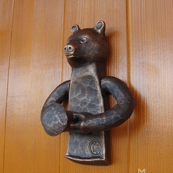 A wrought iron knocker - Bear