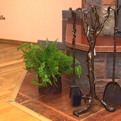 Fireplace tools - natural motif Fireplace tools - natural motif