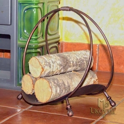 Round forged wood carrier - simple design Round forged wood carrier - simple design