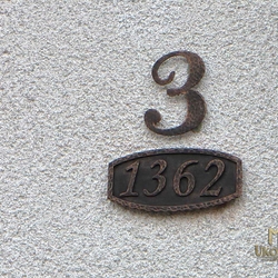 Wrought iron numbers