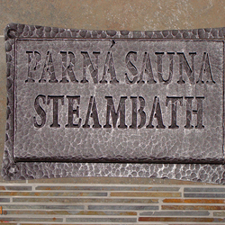 Kované označení sauny