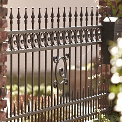 A wrought iron fence