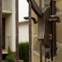 Schmiedeeiserner Zaun – schlichte Schönheit – Detailansicht Schmiedeeiserner Zaun – schlichte Schönheit – Detailansicht