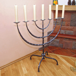 Chandelier en fer forg - Menorah