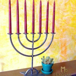Chandelier en fer forgé - Menorah Chandelier en fer forgé - Menorah