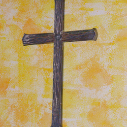 Velký nástěnný kříž - kované náboženské předměty