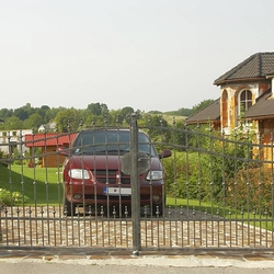 A wrought iron gate