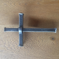 A wrought wall cross - religious objects A wrought wall cross - religious objects