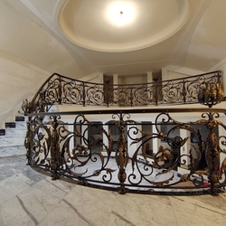 Forged rustic railing, crafted for our client in Prague – interior staircase railing Forged rustic railing, crafted for our client in Prague – interior staircase railing