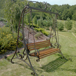 Balanoire de jardin forge à la main pour la romance et la dtente au soleil ou sous les toiles