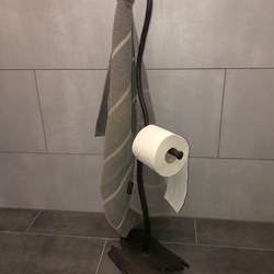 Designový stojanový držák na toaletní papír a ručník