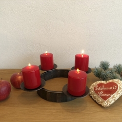 Aforged Advent candle holder  WREATH  acircular designer candle holder suitable for both modern and vintage interior