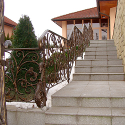 Garde-corps en fer forg  L'escalier de jardin