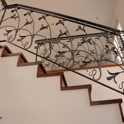 A wrought iron railing - Lily pattern A wrought iron railing - Lily pattern