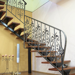 Kované schodiště se zábradlím - jednoduchá klasika - interiérové ​​zábradlí